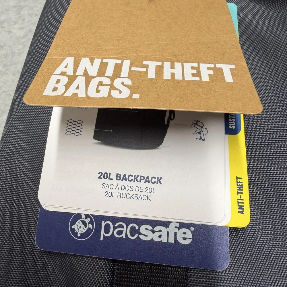 Pacsafe Metrosafe X Gray 20L Anti-Theft Backpack Laptop Compartment RFID
